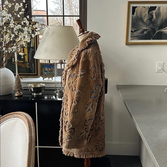 Vintage Zuki Sheared Beaver 3/4 Coat REVERSIBLE Size M - Picture 3 of 13